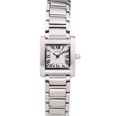 Cartier Tank Francaise 20mm White Dial Stainless Steel Case And Bracelet