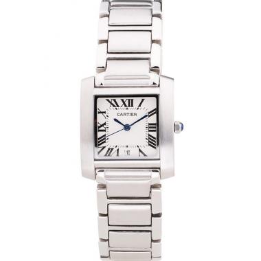 Replica Cartier Tank Francaise 29mm White Dial Stainless Steel Case And Bracelet