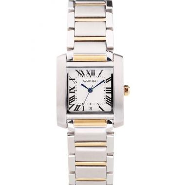 Cheap Cartier Tank Francaise 29mm White Dial Stainless Steel Case Two Tone Bracelet