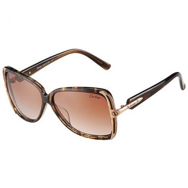 Cartier Tortoiseshell Frame Brown Lenses Sunglasses 308255 Replica