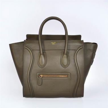 Celine  108908 Ladies Cow Leather Khaki Bag Replica