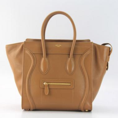 Celine  108908 Cow Leather Apricot Handbag