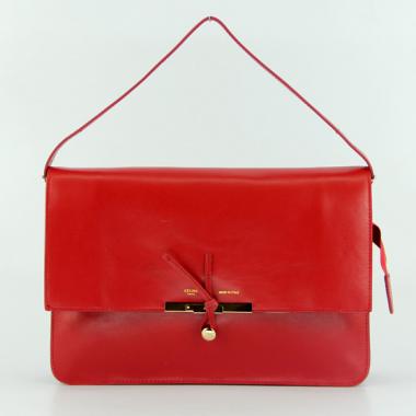 Cheap Celine  60066 Cow Leather Red Handbag