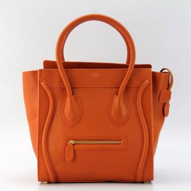 Celine  80022 Ladies Cow Leather Orange Bag