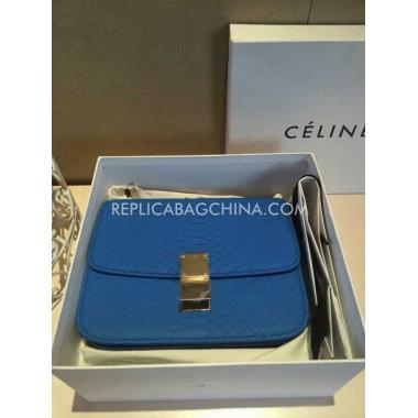 Cheap Celine Handbag Calfskin Blue