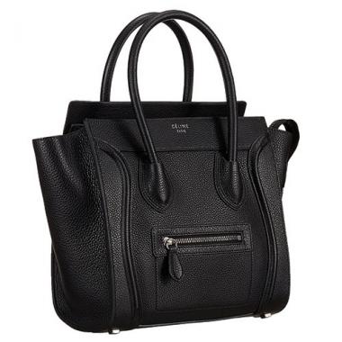 Celine Luggage Micro Black Silver Hardware 18926756