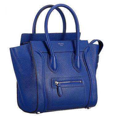 Celine Luggage Micro Blue Silver Hardware 18926757