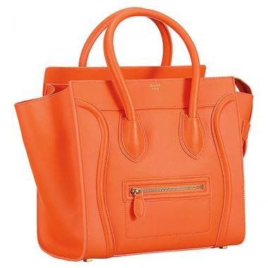 Celine Mini Luggage Orange Gold Hardware 18926741