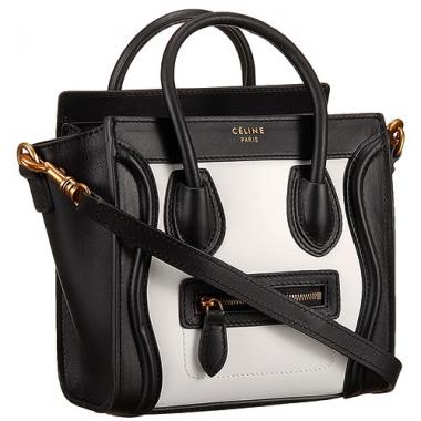 Celine Nano Luggage Black And White