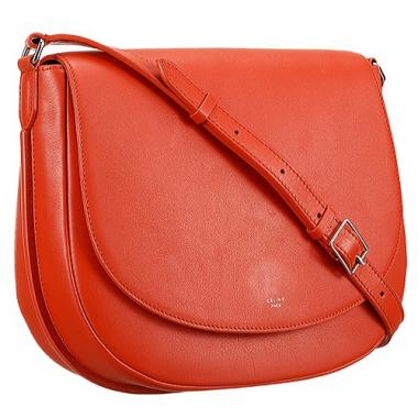 Celine Trotteur Bag Soft Leather Orange 608238