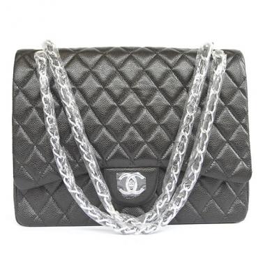 Chanel  Flap bags 01116 Black Cow Leather HandBags