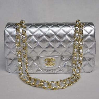 Chanel  Flap bags 1112 Silver Cross Body Bag Ladies Replica