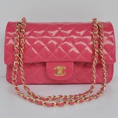 Chanel  Flap bags 1112 Pink Enamel Cross Body Bag