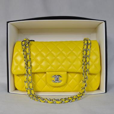 Cheap Chanel  Flap bags 1112 Yellow Cross Body Bag Ladies