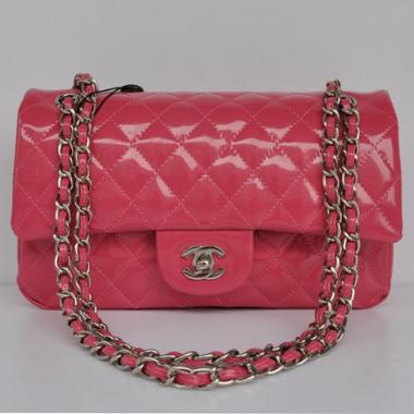 Replica Chanel  Flap bags 1112 Pink Enamel Cross Body Bag