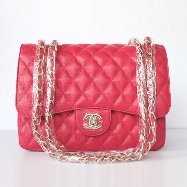 Chanel  Flap bags 1113 Pink Cow Leather Ladies Bags