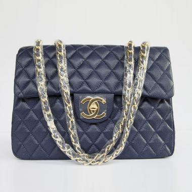 Chanel  Flap bags 1114 Blue Medium Ladies Bags Replica