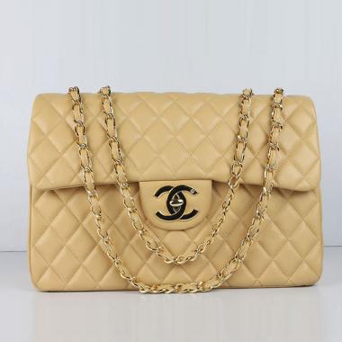 Cheap Chanel  Flap bags 1114 Apricot Lambskin Medium Bag