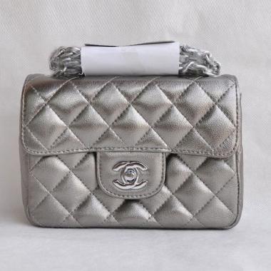 Chanel  Flap bags 1115 Grey Lambskin Ladies Bag