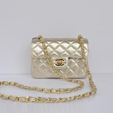 Cheap Chanel  Flap bags 1115 Gold Lambskin Small Bag