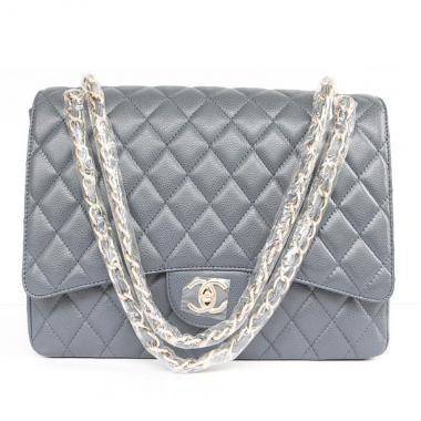 Chanel  Flap bags 1116 Grey Cow Leather Medium Bags