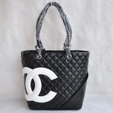 Quality Chanel Cambon bags 25168 Black Cross Body Bag Ladies