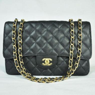 Chanel  Flap bags 28600 Black Cow Leather Ladies Handbags