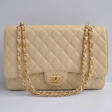 Replica Chanel  Flap bags 28601 Apricot Cow Leather HandBags