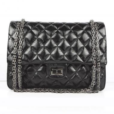 Chanel 2.55 Reissue Flap 30226 Black Crocodile Cross Body Bag