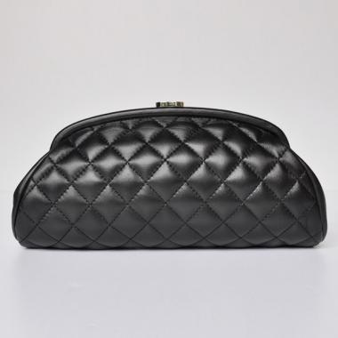 Cheap Quality Chanel Clutches 32342 Black Lambskin Ladies Handbags