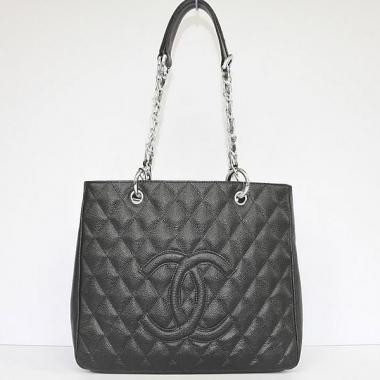 Cheap Chanel Shopping bags 35626 Black Lambskin Ladies Bag