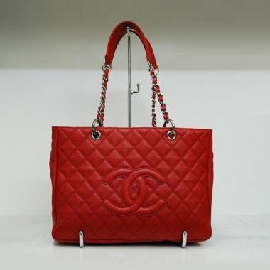 Chanel Shopping bags 35899 Red Lambskin Medium Bag