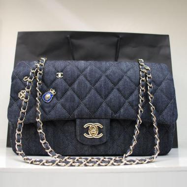 Chanel  Flap bags 36003 Blue Jean Ladies