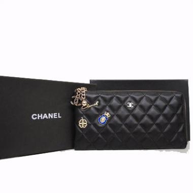 Chanel Wallet 37241 Black Lambskin Wallet