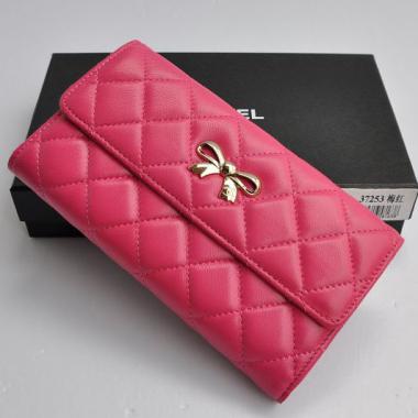 Cheap Quality Chanel Wallet 37253 Pink Lambskin Ladies Wallet