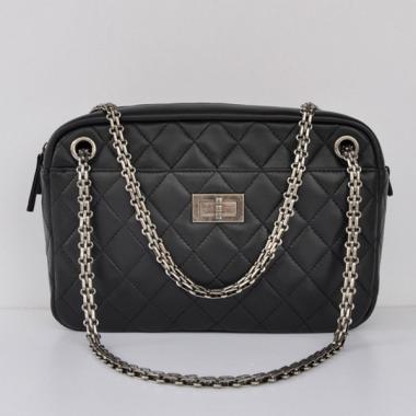 Replica Chanel  bags 40012 Black Lambskin Ladies Bag