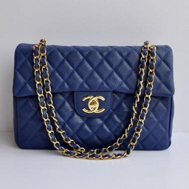 Chanel  Flap bags 46558 Blue Medium Ladies Handbag Replica