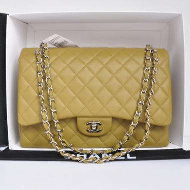 Replica Chanel 47600 Green Lambskin Ladies Bag