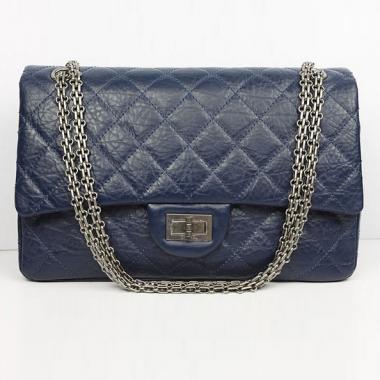 Cheap Chanel 48102 Blue Lambskin Cross Body Bag Replica