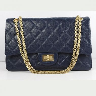 Chanel 48102 Blue Lambskin Medium HM04244