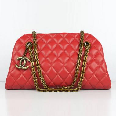 Chanel Bowling Bags 49853 Red Lambskin Ladies Bags