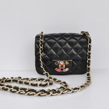 Cheap Chanel  Flap bags 51725 Black Small Cross Body Bag