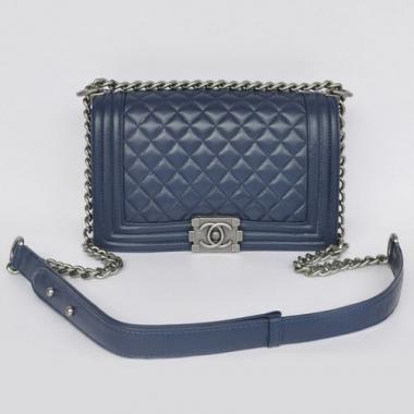 Chanel Boy Chanel bags 67086 Blue Lambskin 2way