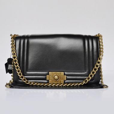 Chanel Boy Chanel bags 69010 Black Lambskin Ladies Handbag