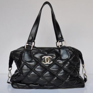 Cheap Chanel Bubble Bags 69021 Black Lambskin Large Bags