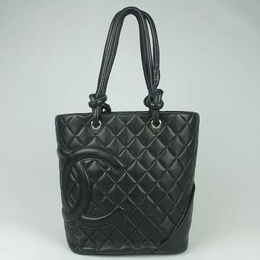 Chanel Cambon bags 9004 Black Lambskin Ladies