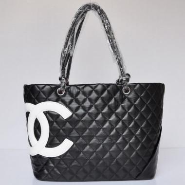 Chanel Cambon bags 9005 Khaki Lambskin Cross Body Bag Replica