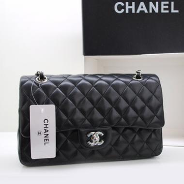 Cheap Chanel A1112 Black Lambskin 2way