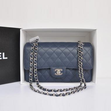 Chanel A1112 Blue Lambskin 2way