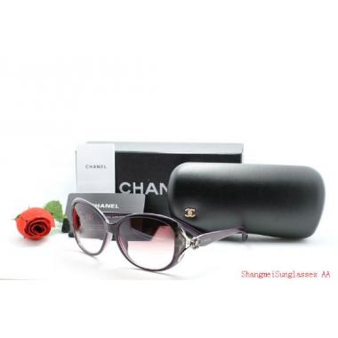 Chanel Black Oval Sunglasses